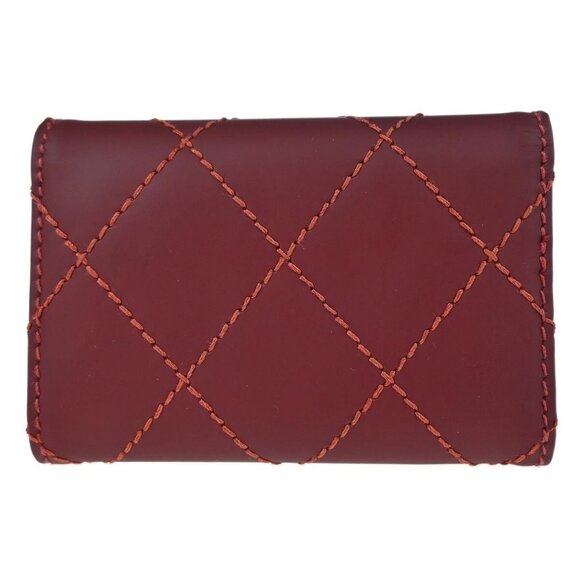 Chanel Red Calfskin Wild Stitch Six Hook Key Case Small Good - Picture 3 of 8